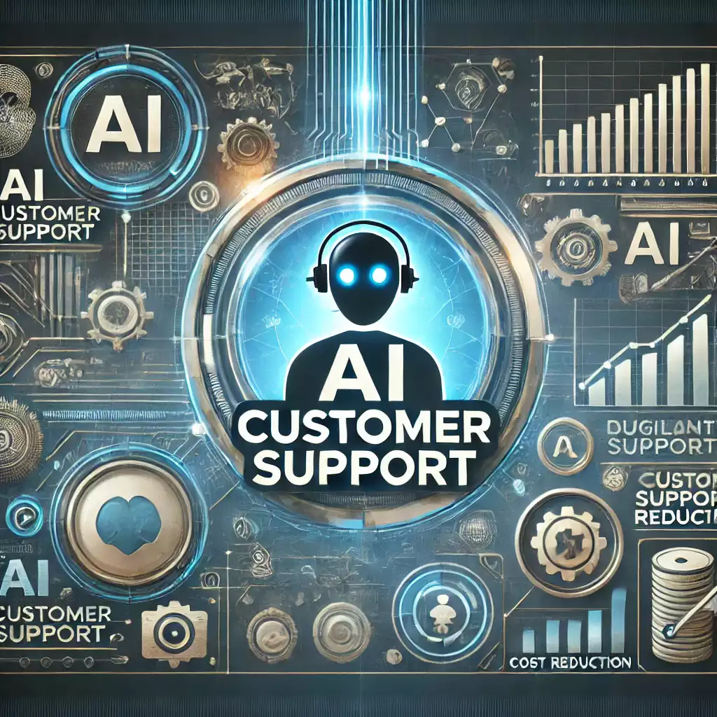 AI Customer Support - How Artificial Intelligence Reduces Support Costs | PayStar.uk Illustration with chatbots, automation technology, and financial graphs representing cost reduction and 24/7 service efficiency. | PayStar.uk
