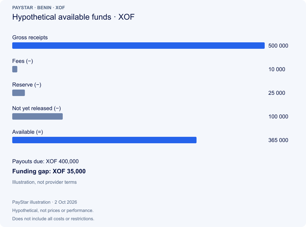 Hypothetical available funds · XOF