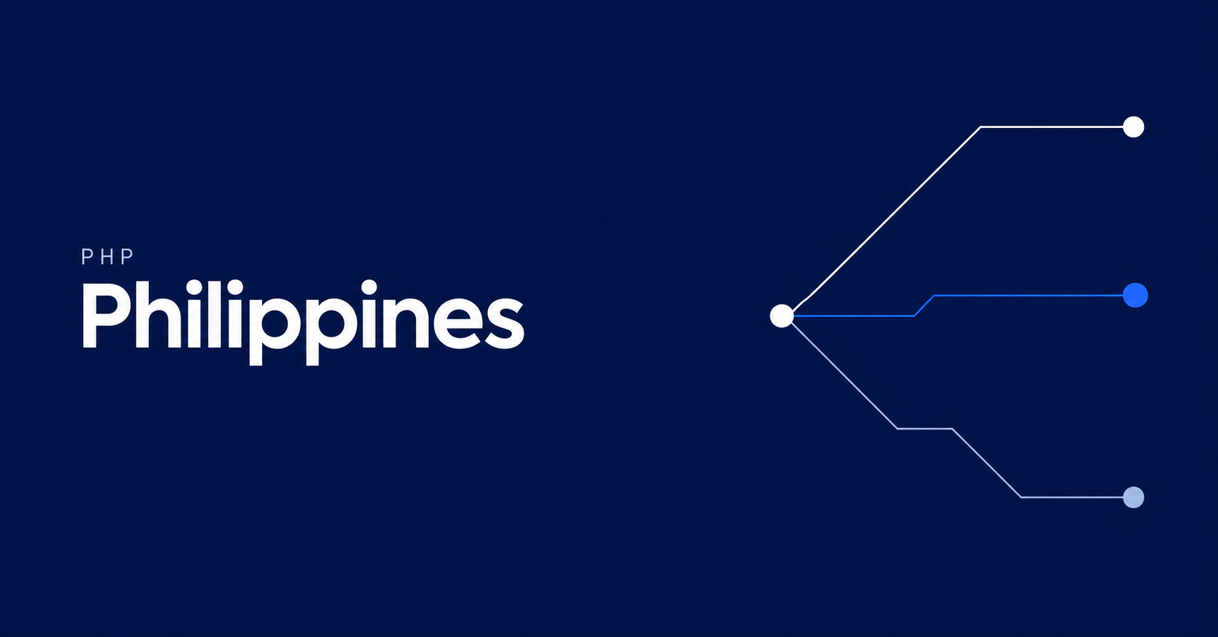 Philippines and PHP typography beside fine payment-network routes on a navy background.