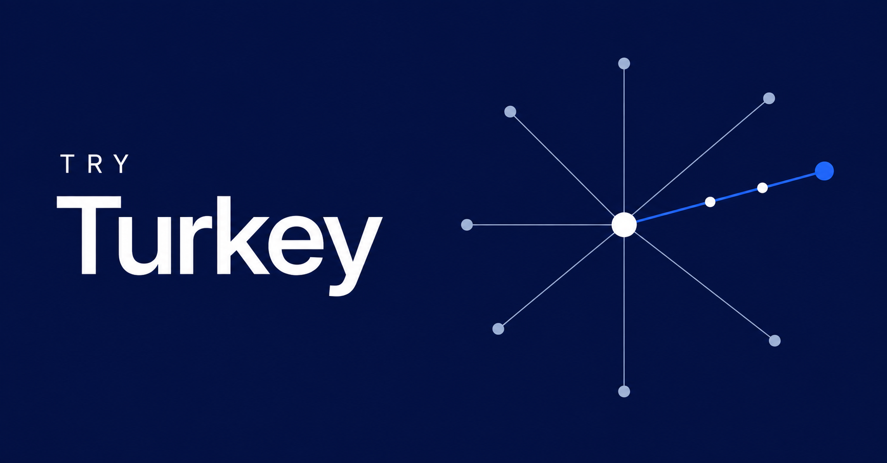 Turkey and TRY typography beside fine payment-network routes on a navy background.
