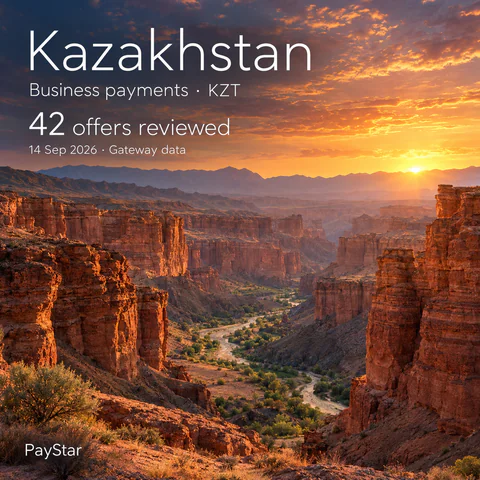 Kazakhstan: Kazakhstan's Charyn Canyon with broad red sandstone towers and a winding canyon floor, 42 historical offers reviewed.