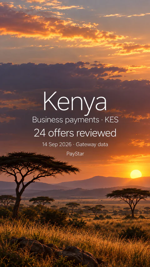 Kenya: Kenyan savanna with elegant umbrella acacia silhouettes and open grassland under a spacious sky, no animals needed, 24 historical offers reviewed.