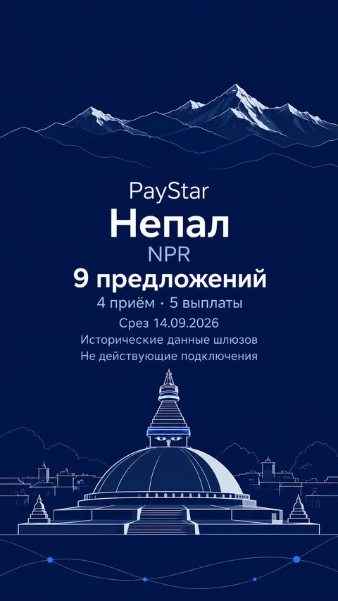 Редакционная AI-иллюстрация по мотивам ступы Боуднатх и Гималаев. 9 исторических предложений: 4 приём, 5 выплаты; NPR; срез 14 сентября 2026. Не действующие подключения; не документальный вид.