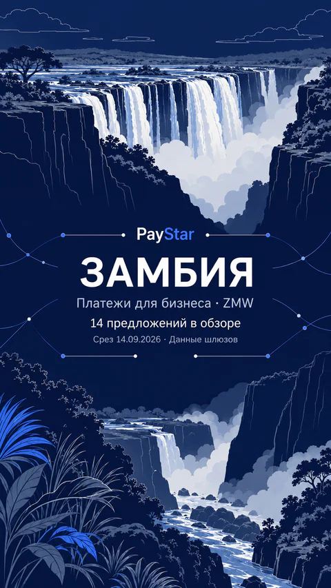 Замбия: 14 исторических предложений, ZMW, срез 14.09.2026. Синяя контурная редакционная AI-иллюстрация.